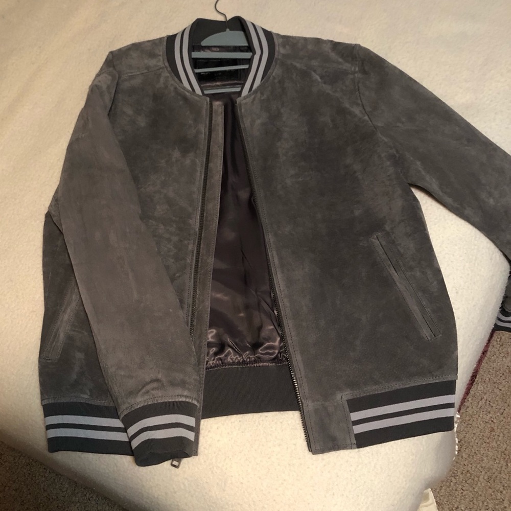 Express Bomber Jacket with leather shell